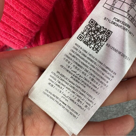 Guess Y2K Pink  Lace Up Sweater Barbie Core Pullover Cardigan Size Small - Picture 7 of 14